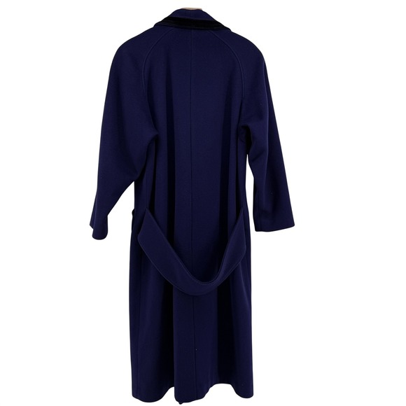 Vintage Braefair Purple Wool Coat Size 11/12 Long Double Breasted Paisley USA - Picture 9 of 14